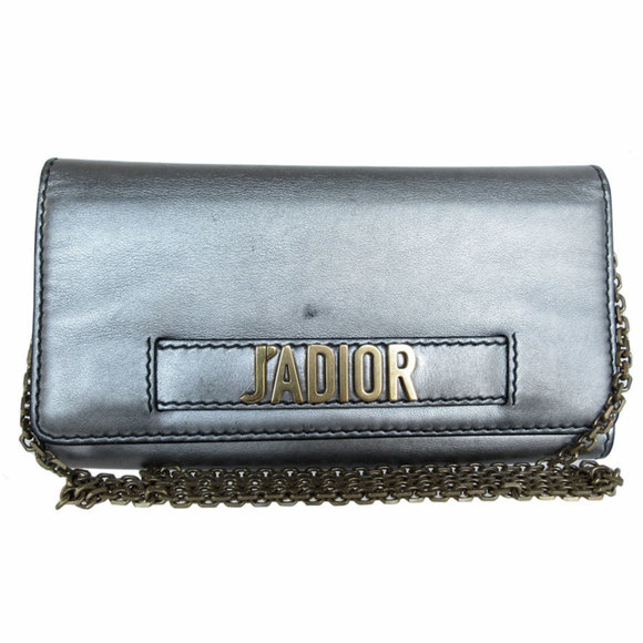 DIOR Gold Leather Wallet - Picture 1 of 5